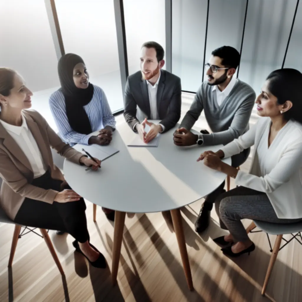 Zespół PolishOfficefit współpracujący nad projektem biurowym